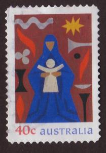 Australia 1999 Sc#1797, SG#1920 40c Madonna and Child USED.