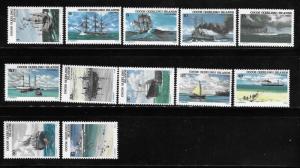 Cocos Islands 1976 Historic Ships Sc 20-31 MNH A605