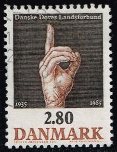 Denmark #786 Hand Signing D; Used