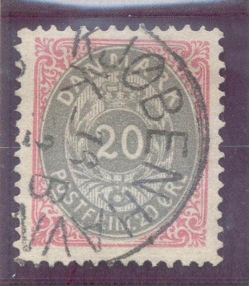 Denmark Sc 31 1875 20 ore stamp used