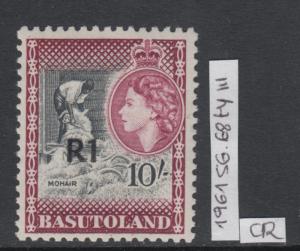 XG-AJ997 BASUTOLAND - Definitives, 1961 R1 Type Iii SG68 MNH Set