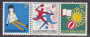 Luxembourg # 474a-c, Juventus 69 Philatelic Exhibition, NH, 1/2 Cat.