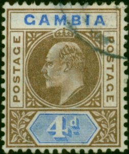 Gambia 1902 4d Brown & Ultramarine SG50 Good Used