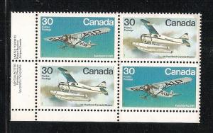Canada 1981 Bush  Aircraft  plate block  mnh  sc 970a