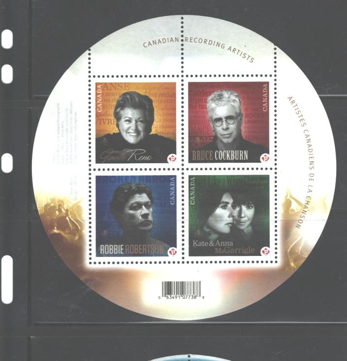 CANADA 2007, CANADIAN SINGERS MS's.#2221-2222, MNH