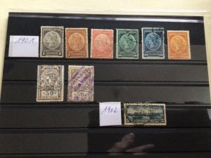 Argentina 1901 to 1902 official & revenue used stamps  A12708