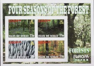 SCILLY ISLES - 2011 - Europa, Forest - Imp 4v Sheet-M N H-Private Issue