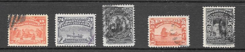 Newfoundland Used - 1897 Cabot issue complete (14v) CV £200 ($254)