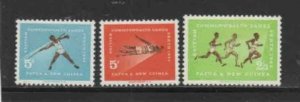 PAPUA NEW GUINEA #171-173 1962 BRITISH EMPIRE GAMES MINT VF NH O.G aa