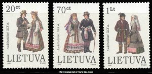 Lithuania Scott 511-513 Mint never hinged.