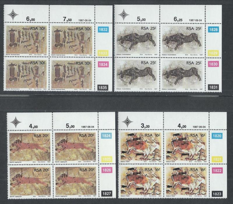 SOUTH AFRICA SC# 694-7 CONTROL B/4 FVF/OG 1987