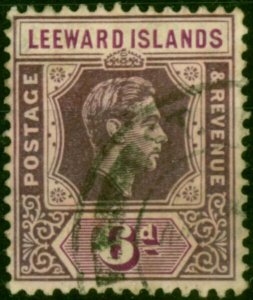 Leeward Islands 1938 6d Deep Dull Purple & Bright Purple SG109 Good Used