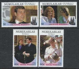 TUVALU - NUKULAELAE SC# 61a-b, 62a-b F-VF MNH 1986 SINGLES