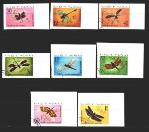 Vietnam. 1977. 890u-97u. Dragonflies, fauna. USED.