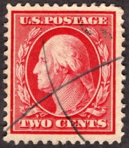 1910, US 2c, Washington, Used, Sc 375