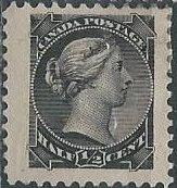 Canada 34 (used) ½c Queen Victoria, black (1882)