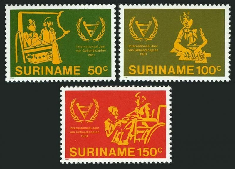 Surinam 580-582,MNH.Michel 954-956. Year of the Disables,IYD-1981.