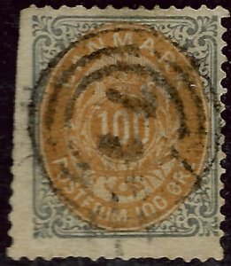 Denmark #34 Used F-VF trimmed perfs hr SCV$60...great spot for your collection!