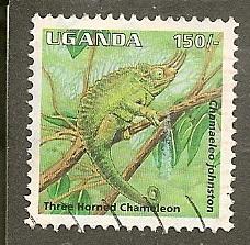 Uganda      Scott  1330   Chameleon, Fauna      Used