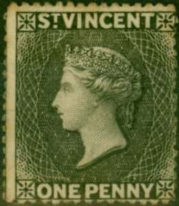 St Vincent 1872 1d Black SG18 Fine Unused (2)