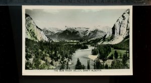 Bow River Valley Banff, Alberta photo unused post card Canada