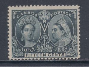 Canada Sc 58 MNH. 1897 15c steel blue QV Jubilee F-VF
