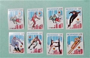 Nicaragua - 1319-25, MNH Set  1984 Winter Olympics. SCV - $3.50 (See Below)