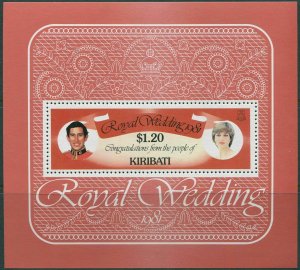 Kiribati 1981 SG155 Royal Wedding MS MNH