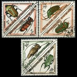 CENTRAL AFRICA 1962 - Scott# J5-10 Beetles 1-5f LH