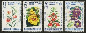 Indonesia Sc# B199-202 MNH Flowers (Semi)