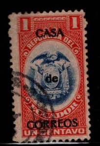 Ecuador Scott RA2 surcharged Postal Tax stamp used