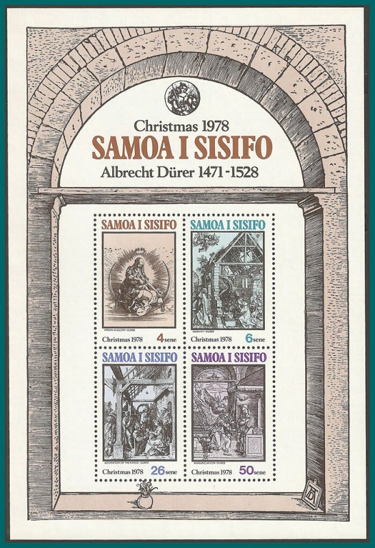 Samoa 1978 Christmas, MS, MNH #498a,SGMS535
