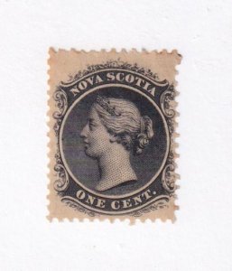 NOVA SCOTIA # 8 VF-MLH 1 Cent BLACK Q/VICTORIA CAT VALUE $20