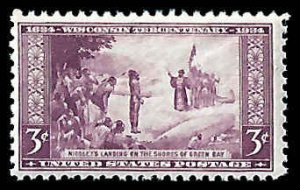 PCBstamps   US # 739 3c Wisconsin Tercentenary, MNH, (15)