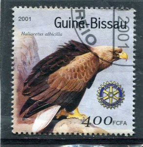 Guinea-Bissau 2001 BIRD OF PREY Rotary Emblem Stamp fine used Perforated VF