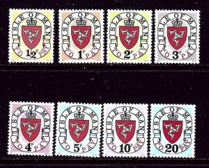 Isle of Man J1-8 MNH 1973 complete set    (ap5541)