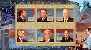 GUINEA 2011 SHEET AMERICAN PRESIDENTS AMERICAINS USA GEORGE H. W. BUSH gu11122a