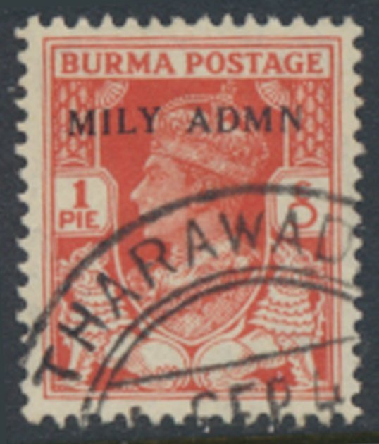 Burma  SC# 35 Used OPT MILY ADMIN see details & scans 