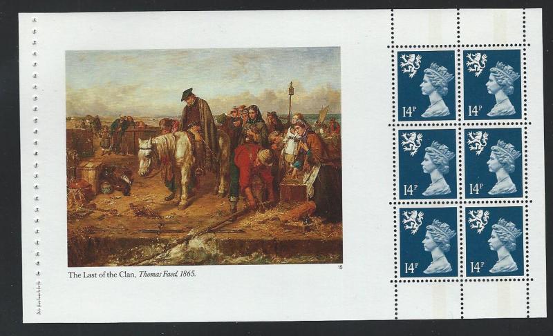 Great Britain Machins regional Scotland booklet pane MNH sc smh25a