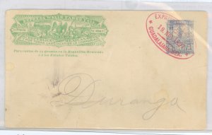 Mexico  1897 Express Courrier, Wells Fargo; Mexico express mail to Guada La Jara + 5c stamp