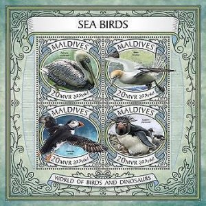 2017 Maldives Mnh. Sea Birds. Michel Code: 7048-7051  |  Scott Code: 3881