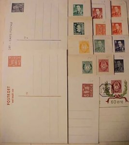 NORWAY KORTBREV 4 DIFF,BREVKORT 10 DIFF TOTAL 14 DIFF INCLUDES 3 DOUBLES & 4