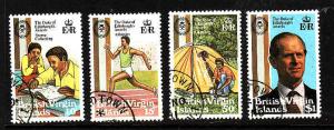 Virgin Is.-SC#409-12-used set-1981-Duke of Edinburgh awards-