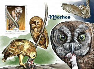 GUINES-BISSAU 2014 MNH. OWLS   |  Y&T Code: 1005  |  Michel Code: 7365 / Bl.1291