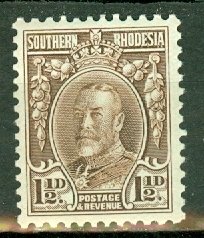 LC: Southern Rhodesia 18b mint CV $62.50