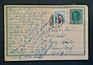 1918 Vienna Austria To Davos Station Switzerland Postcard Cover