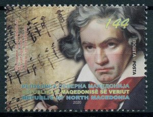 Macedonia 2020 MNH Music Stamps Ludwig van Beethoven Composers 1v Set