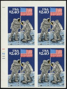 2419b, Mint NH $2.40 Space Imperforate Plate Block Error - Stuart Katz