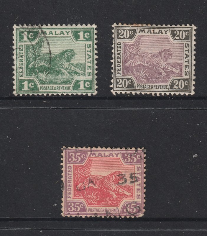 Federated Malay States x 3 better cv tigers 2U 1 MH