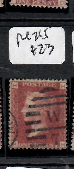 GREAT BRITAIN QV 1D RED PERF SC33 SG 43/44 PLATE 215   VFU PPP0613H